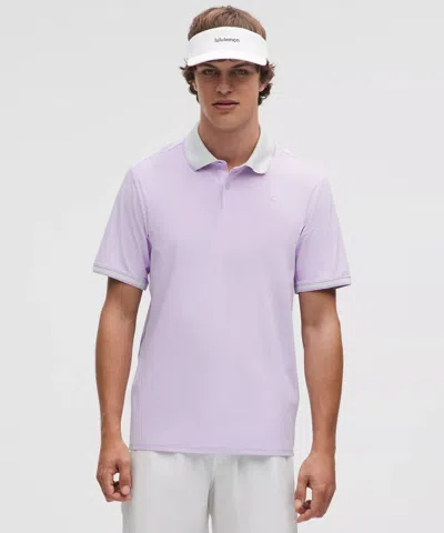 Lululemon Uv-protective Striped Mesh Tennis Polo Shirt