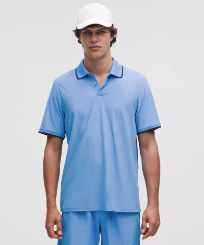 Lululemon Uv-protective Striped Mesh Tennis Polo Shirt
