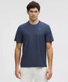 Lululemon Uv-protective Striped Mesh Tennis T-shirt