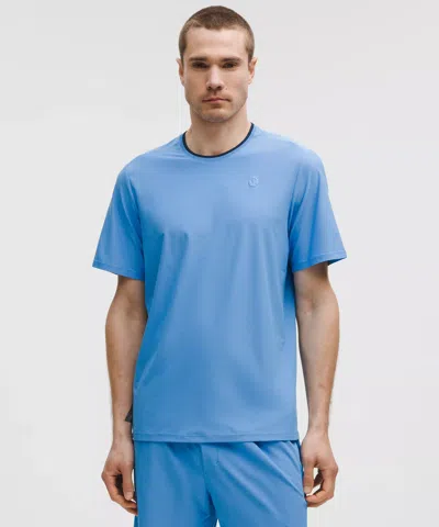 Lululemon Uv-protective Striped Mesh Tennis T-shirt