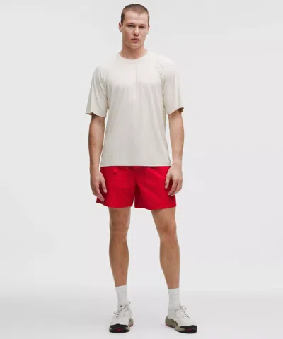 Lululemon Uv-protective Hiking Short 6" In Red