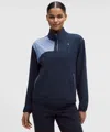Lululemon Uv-protective Lightweight Half Zip In Blue