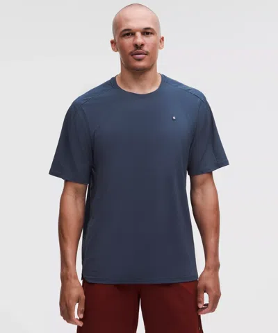Lululemon Uv-protective Mesh Panelled Tennis Shirt In Blue