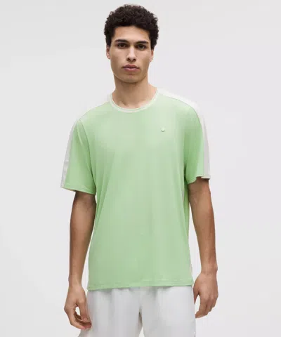 Lululemon Uv-protective Mesh Panelled Tennis Shirt In Green