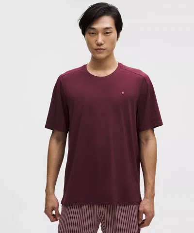 Lululemon Uv-protective Mesh Panelled Tennis Shirt In Red