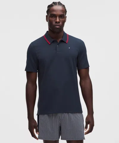 Lululemon Uv-protective Short-sleeve Polo Shirt In Blue