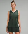 Lululemon V-neck Mesh Tennis Tank Top In Green