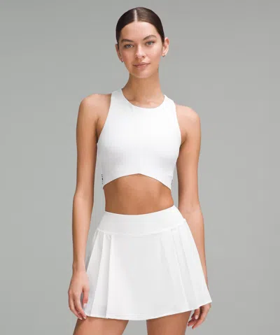 Lululemon V-waist Cropped Tennis Tank Top In White