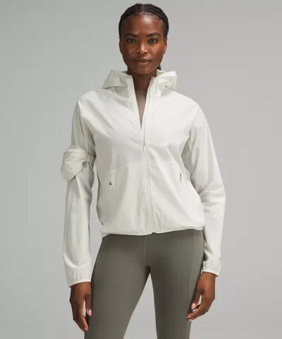 Lululemon Ventilated Packable Trail Running Jacket In White
