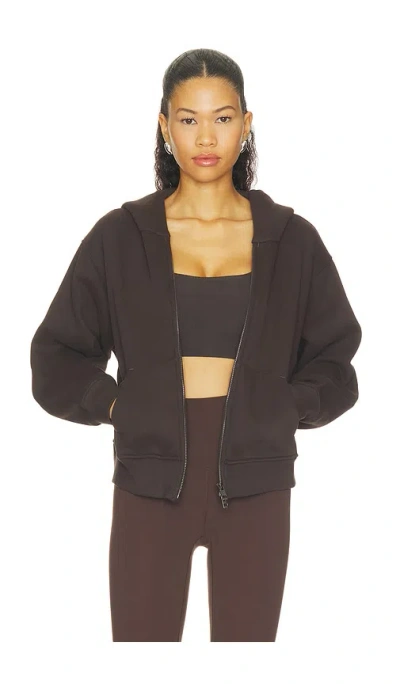Lululemon W Steady State Superloft Full Zip Hoodie In Brown