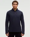 Lululemon Waffle-knit Half Zip In Blue