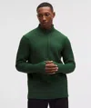 Lululemon Waffle-knit Half Zip In Green