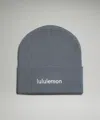 Lululemon Warm Revelation Beanie Wordmark In Gray