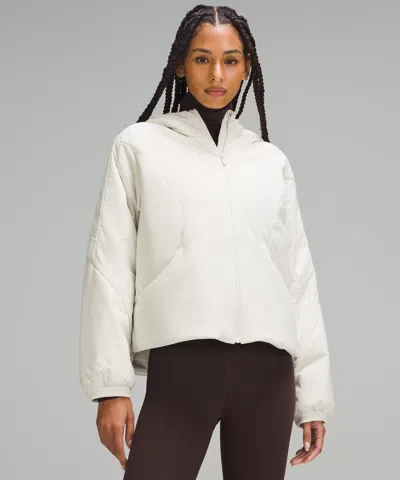 Lululemon Water-resistant Insulated Hooded Jacket In White