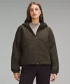 Lululemon Water-resistant Insulated Hooded Jacket In Brown