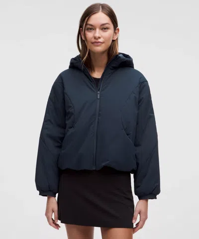 Lululemon Water-resistant Insulated Hooded Jacket In Blue
