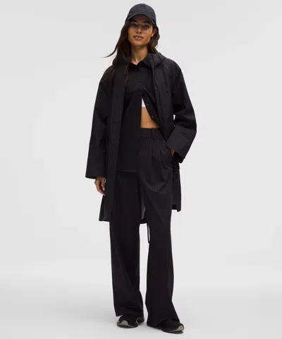 Lululemon Waterproof Fishtail Rain Coat In Black