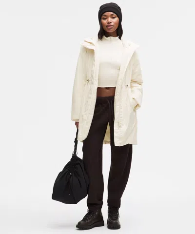 Lululemon Waterproof Insulated Cinch-waist Parka In Neutral