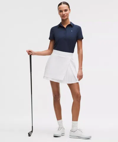 Lululemon Water-repellent Pleated High-rise Golf Skirt In White