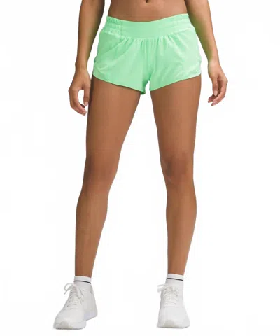 Lululemon Wmen's Hotty Hot Low Rise Short In Lime In Gray