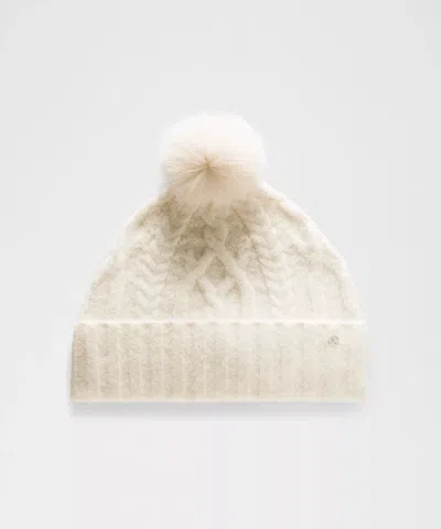 Lululemon Women's Alpaca Wool-blend Cable-knit Pom Beanie