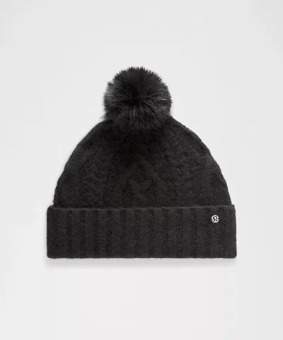 Lululemon Women's Alpaca Wool-blend Cable-knit Pom Beanie