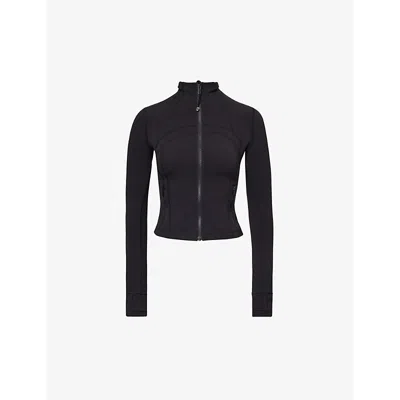 Lululemon Womens Black Define Funnel-neck Fitted Stretch-woven Jacket