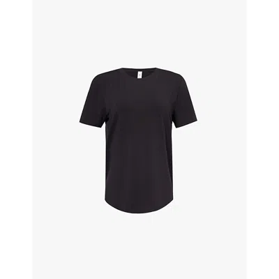 Lululemon Womens Black Love Short-sleeve Crewneck Cotton-jersey T-shirt