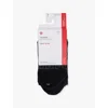 Lululemon Womens Black Power Stride Pack Of Three Stretch-woven Socks In Black