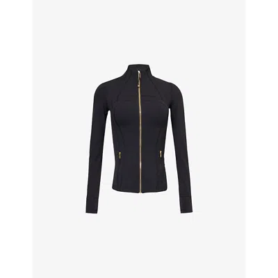 Lululemon Define High-neck Stretch-woven Jacket In Black/gold