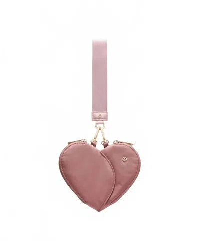 Lululemon Women's Dual Pouch Wristlet In Chai/pink