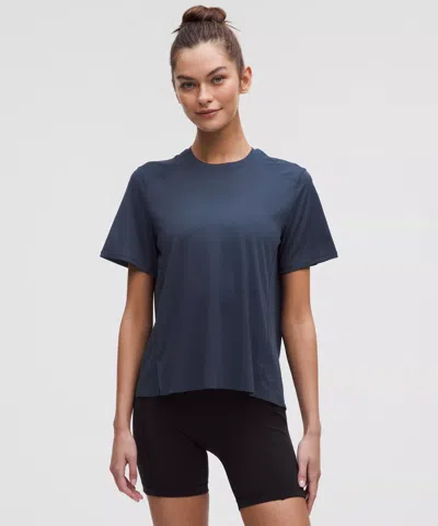 Lululemon Fast And Free Short-sleeve Shirt In Blue
