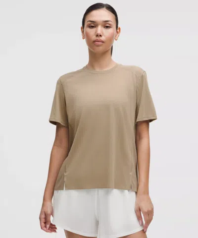 Lululemon Fast And Free Short-sleeve Shirt In Brown