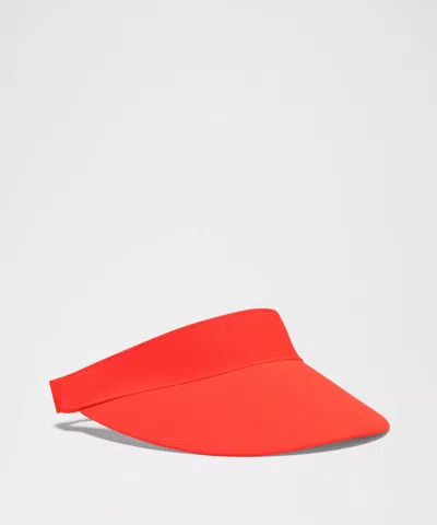 Lululemon Women's Fast Paced Wide Band Running Visor In Red
