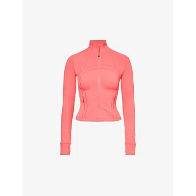 Lululemon Womens Glaze Pink Define Funnel-neck Stretch-woven Jacket