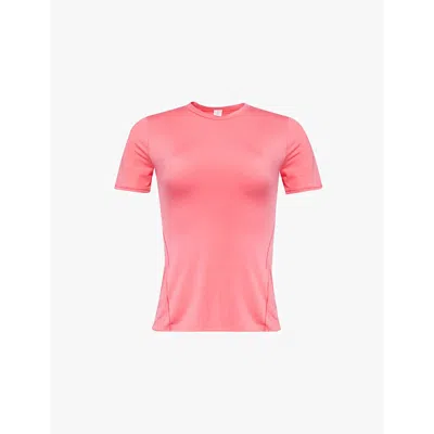 Lululemon Womens Glaze Pink Nulu Round-neck Stretch-jersey T-shirt