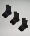 Lululemon Power Stride Crew Socks 2 Pack In Black