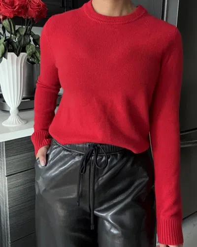 Lululemon Women's Red Cashmere Crew Neck Long Sweater