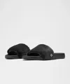 Lululemon Women's Restfeel Faux Fur Slide In Black