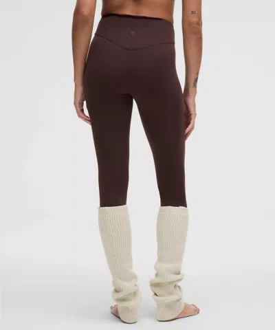 Lululemon Ribbed Knit Merino Wool-blend Leg Warmer In Brown