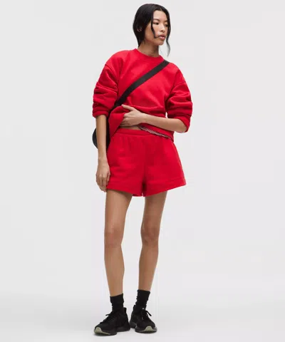 Lululemon Women's Steady State Superloft Short 3.5" In Burgundy