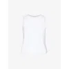 LULULEMON LULULEMON WOMEN'S WHITE SCULPT CROPPED STRETCH-WOVEN TOP