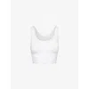 Lululemon Wundermost Ultra-soft Nulu Scoop-neck Cropped Tank In White