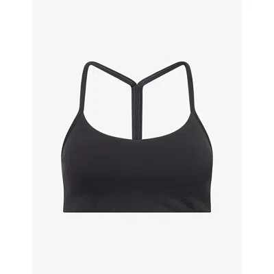Lululemon Womens Black Flow Y Mid-support Sports Bra