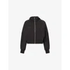 Lululemon Womens Black Gold Scuba Oversized Full Zip Cotton-blend Hoody In Gray