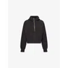 Lululemon Womens Black Gold Scuba Oversized Half-zip Cotton-blend Hoody Xl/xxl In Black