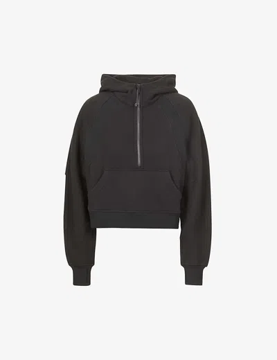 Lululemon Scuba Brand-embroidered Cotton-blend Hoody In Black