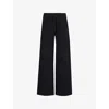 Lululemon Womens Black Scuba Mid-rise Wide-leg Cotton-blend Jogging Bottoms In Black