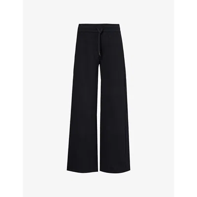 Lululemon Womens Black Scuba Mid-rise Wide-leg Cotton-blend Jogging Bottoms