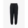 Lululemon Womens  Tapered-leg Cotton-blend Jogging Bottoms In Black